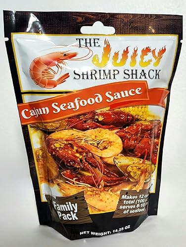 Juicy Shrimp Shack Salsa de mariscos cajún, salsa de inmersión cajún, mezcla de salsa de condimento cajún, hervir mariscos