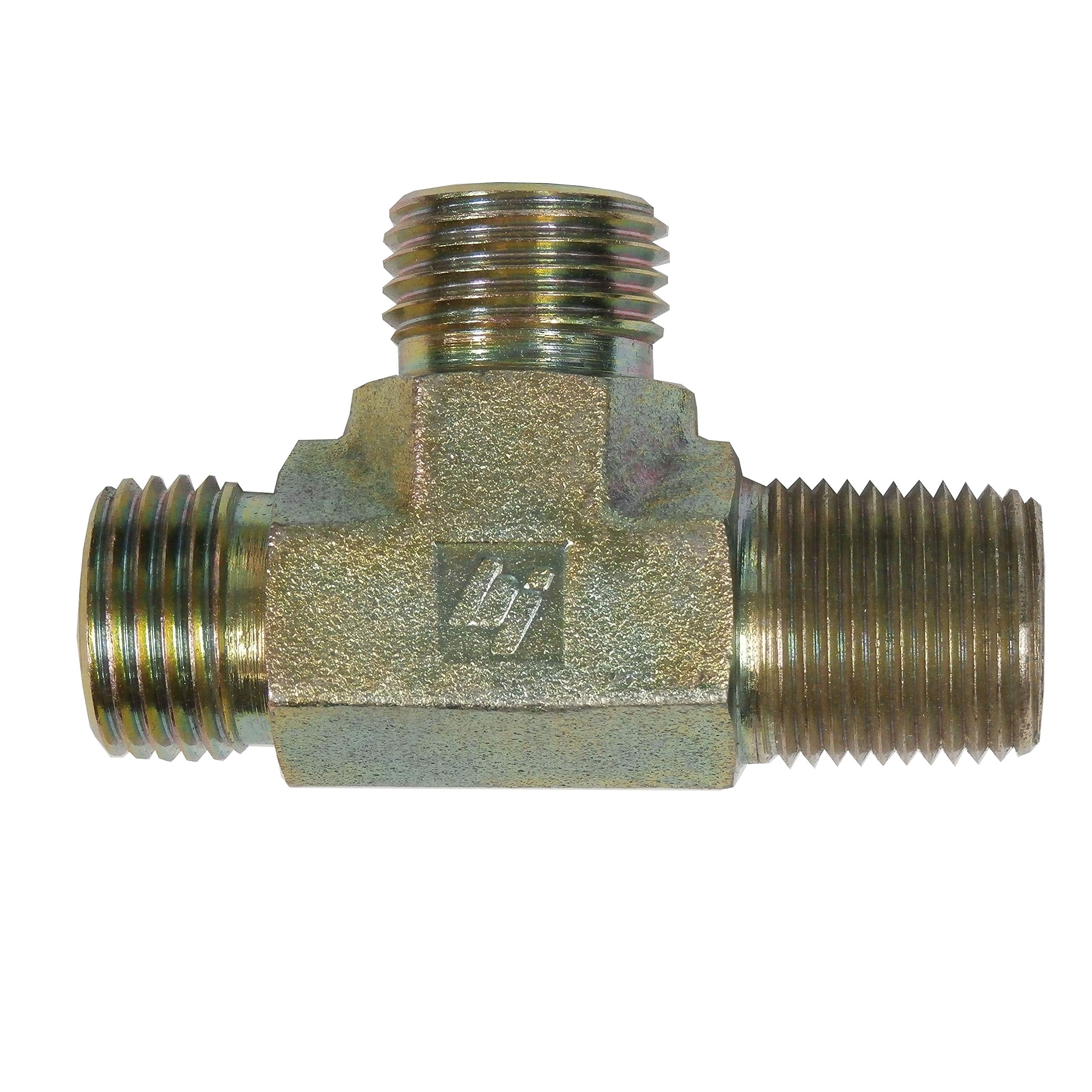 FS2605-06-06-06#06MALE FACE Seal X #06MALE Pipe X #06MALE FACE Seal TEE