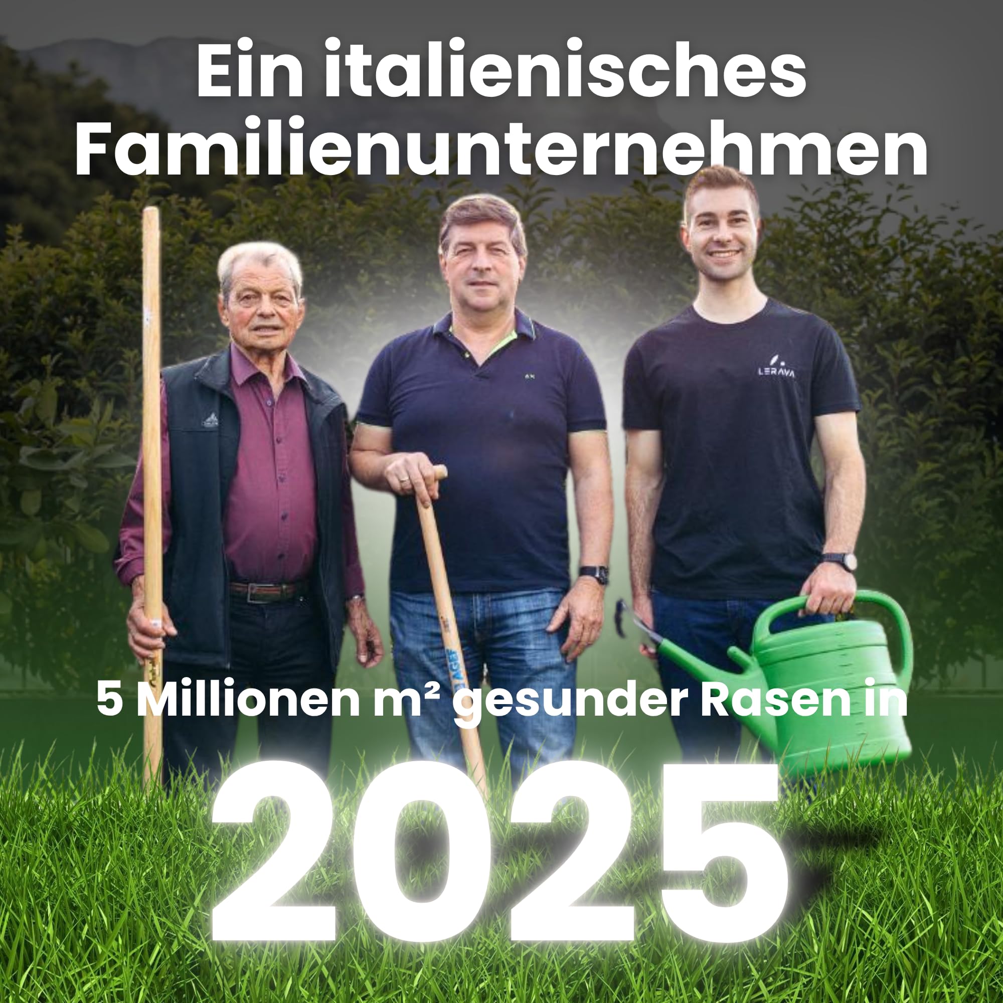 LERAVA Turbo Rasensamen schnellkeimend (360 m²) - Schattenrasen für kühle Gebiete - Leuchtend grüner & robuster Grassamen zur Nachsaat - Rasensaat für Frühjahr & Herbst