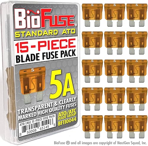 Miniatura 16 de Juego de fusibles ATO estándar 15A (15 fusibles regulares) Grupo de cuchillas: ATO, ATOF, ATC, ATS, APR, Automotive, Car, Camión, SUV, RV, Barco
