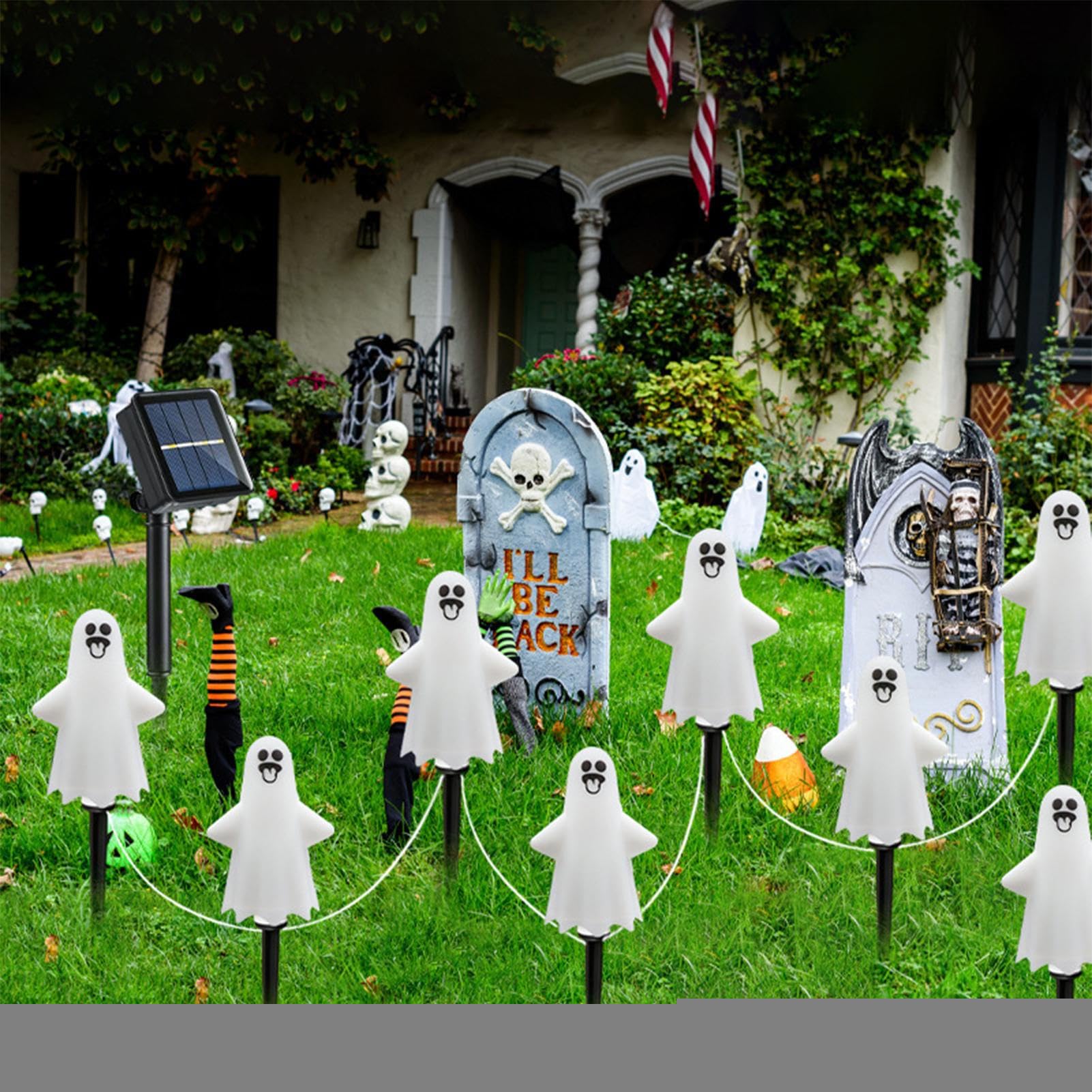 Lampy Solarne Zewnętrzne na Halloween Panel Słoneczny Wodoodporny I Odporny