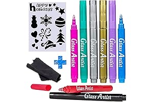 Metallic Stencil Markers for Wine Glasses - Express Yourself with Style