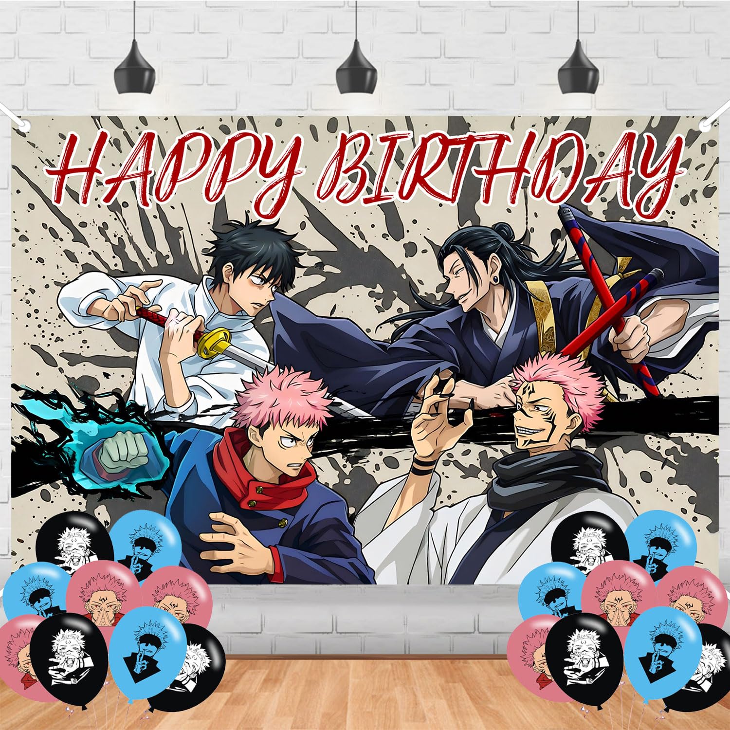 Jujutsu Anime Kaisen Birthday Backdrop,Poster for Jujutsu Anime Kaisen Theme Party Decorations Anime Birthday Supplies Background Studio Shoot Photo Props