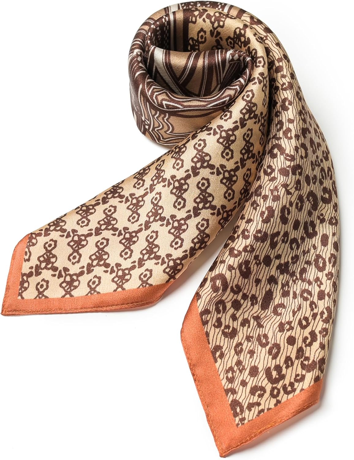 100% Mulberry Silk Scarf 21 "x 21" Square - Neck Scarf - Women Men Small Square Pocket Scarf - With Gift Packed - Image 2