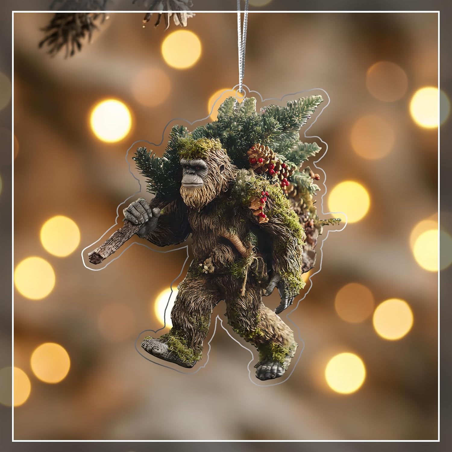 Bigfoot Christmas Ornament – Double-Sided Sasquatch Tree Ornament, Big Foot Christmas Decor for Tree, Funny Sasquatch and Bigfoot Gifts, Wildlife Wonders Collection Ornament Lovers and Collectors - Image 8