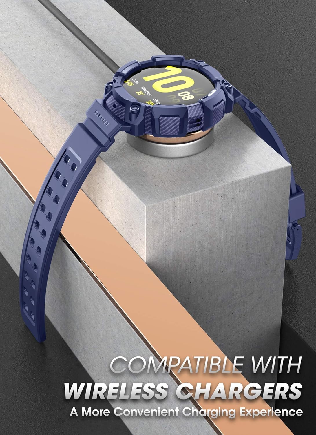 SUPCASE [Unicorn Beetle Pro] Series Case for Galaxy Watch Active 2, Rugged Protective Case with Strap Bands for Galaxy Watch Active 2 [44mm] 2019 Release (Navy) - Image 4