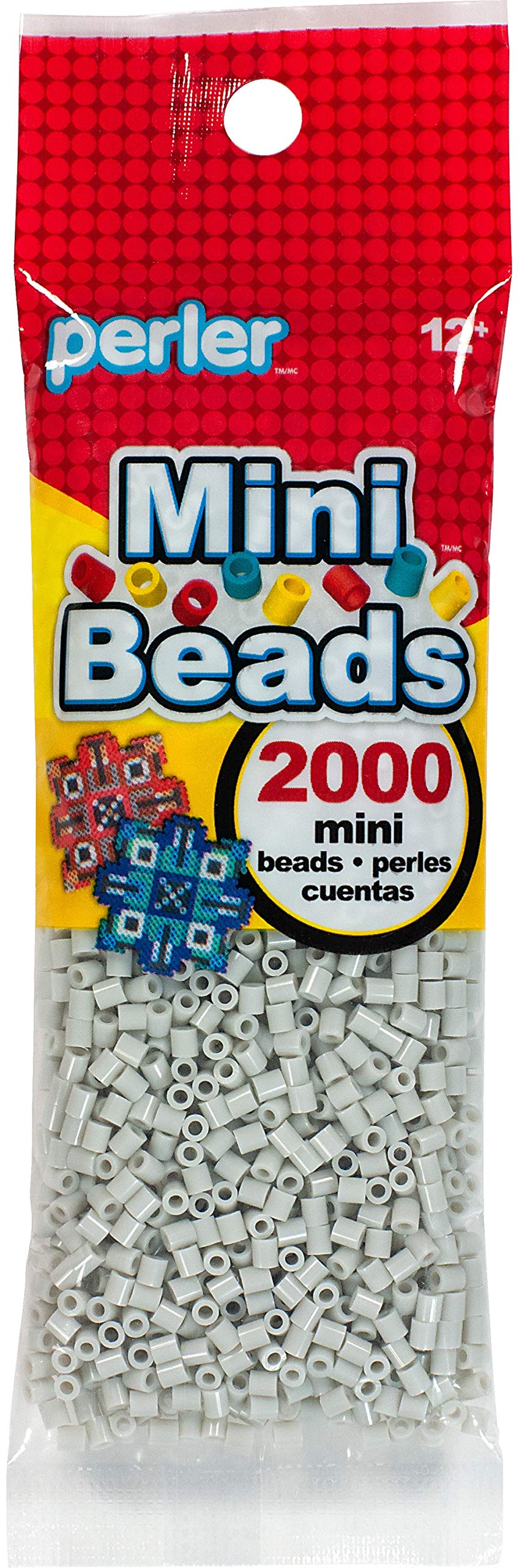 Perler 80-14115 Mini Perline Da Stiro Grigio Chiaro - 2000 Pezzi Per Creazioni Dettagliate