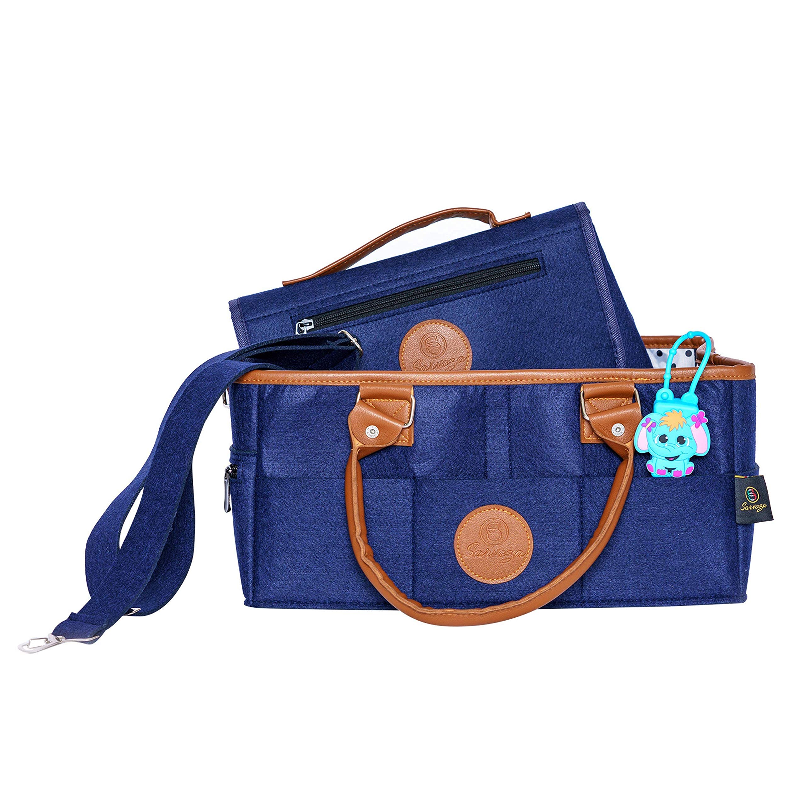 Baby Diaper Caddy Organizer Large Tote - Baby Diaper Organizer Caddy Perfect for Nursery Changing Table, New Born Shower, Car Storage Basket or Moving Room to Room - Boy or Girl