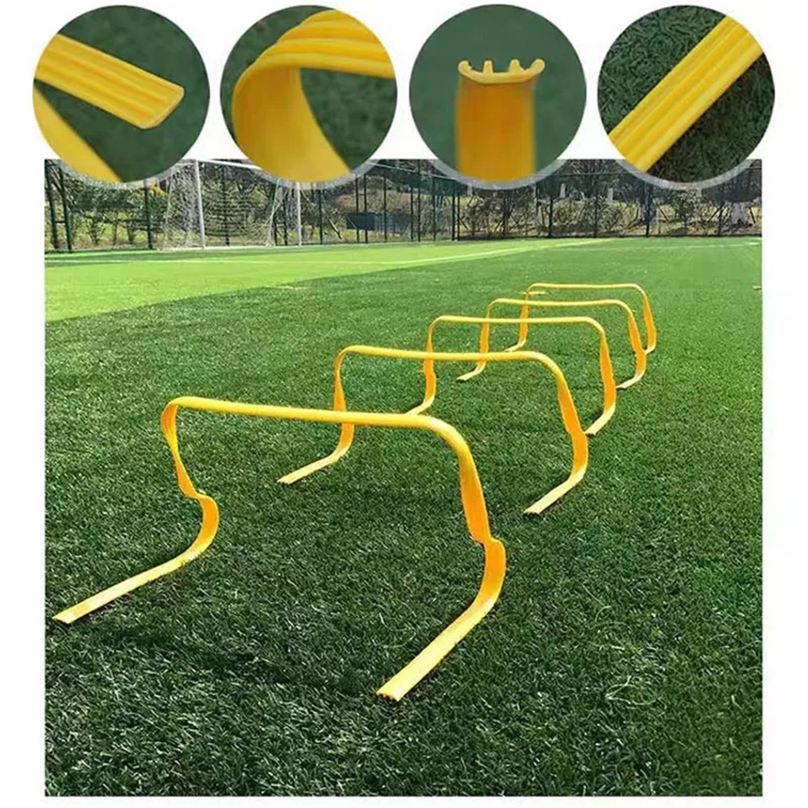 3 Ostacoli da Calcio Portatili, for Allenamento Funzionale di velocità e agilit, Scala Sicurezza Sportiva, Attrezzatura for per Allenamento Sportivo