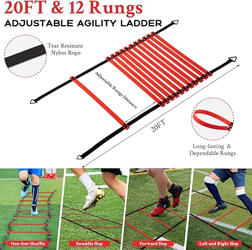Miniatura 10 de L RUNNZER Soccer Goal, Soccer Nets for Backyard Training Goals for Soccer Practice with Carry Case