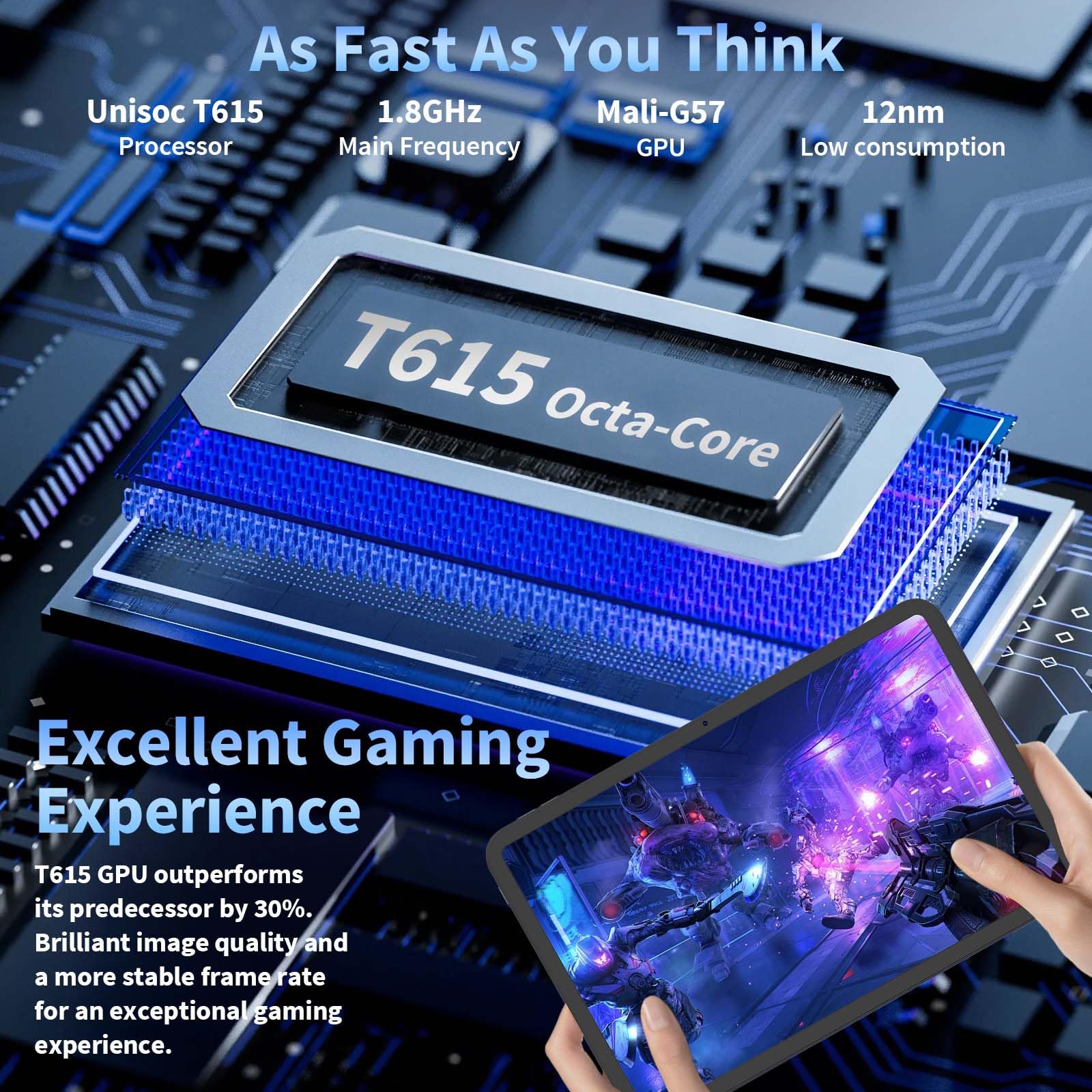 13.4 Inch Tablet Android 15 Tablets, 2025 Upgraded Android Tablet with Keyboard, 32GB RAM+256GB ROM(2TB Expand), Octa-Core, 2K 1920x1200 Display, 16MP Dual Camera, 10000mAh, 2.4G/5G WiFi, GPS (Silver)