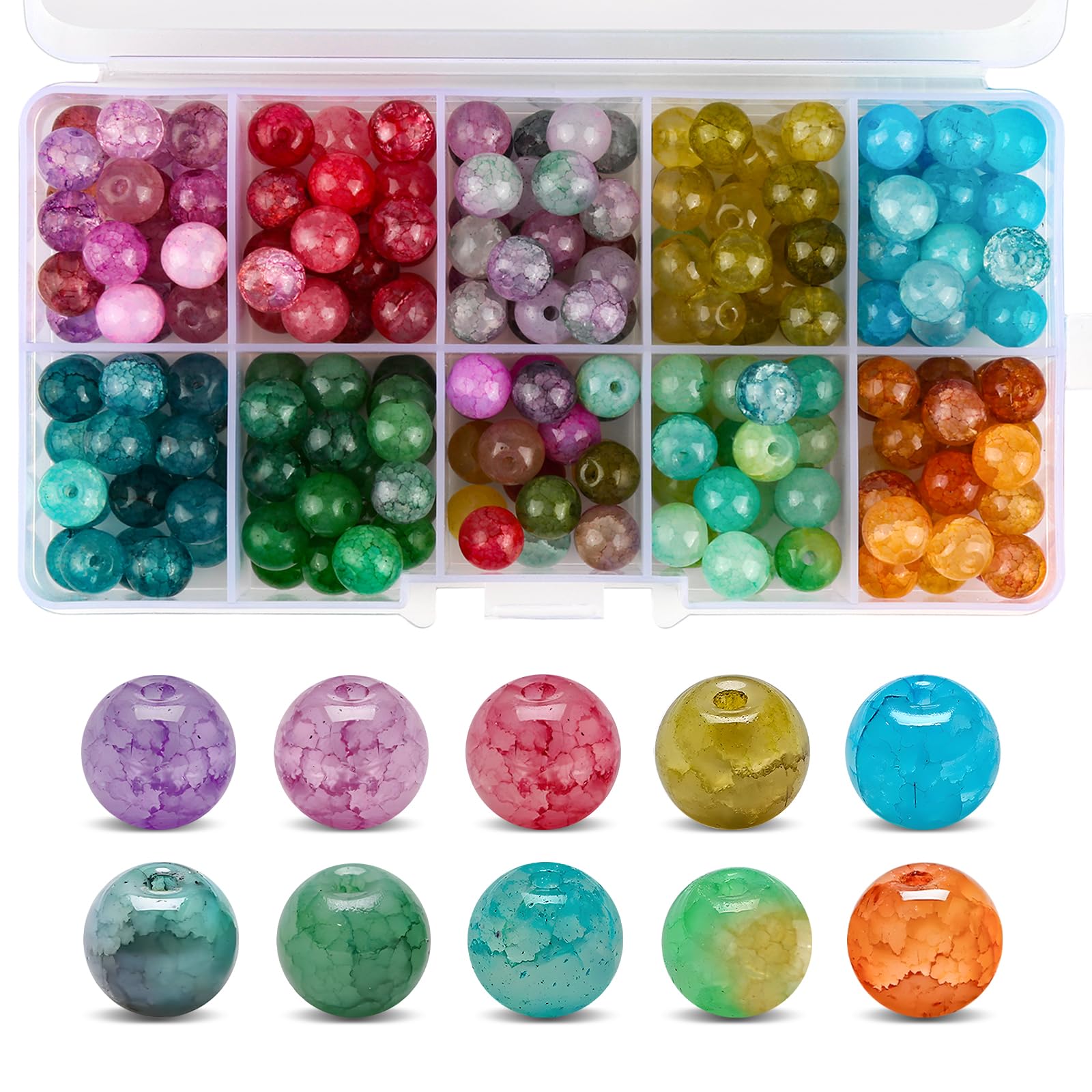 Perles en pierre précieuse naturelle de 10 mm, pour la fabrication de