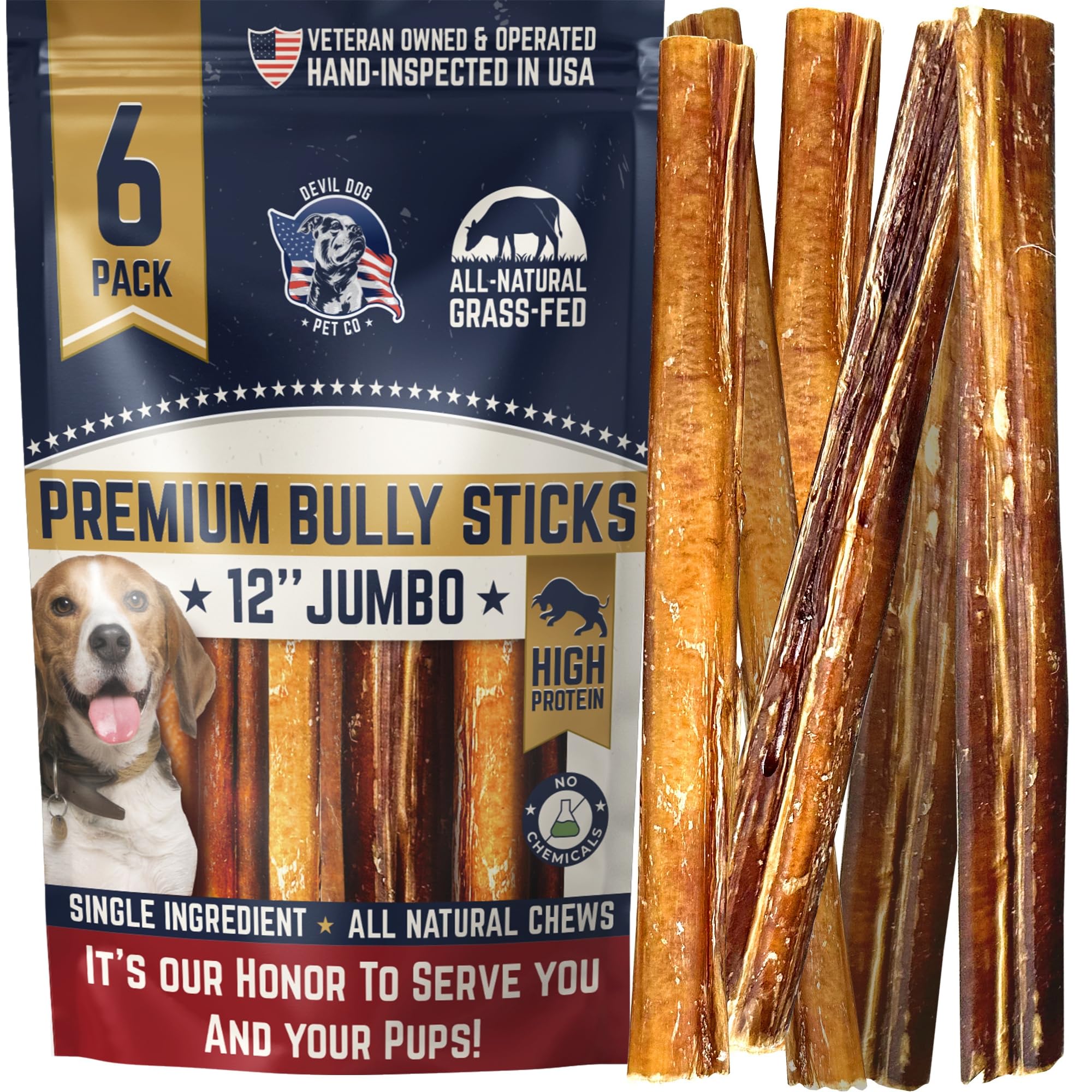 Devil Dog Pet Co Jumbo Bully Sticks