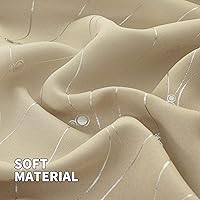 Vista 105 de BGment Room Darkening Curtains 95 Inches Long, Grommet Thermal Insulated Blackout Curtains with Wave Line and Dots Printed for Bedroom, 2 Panels