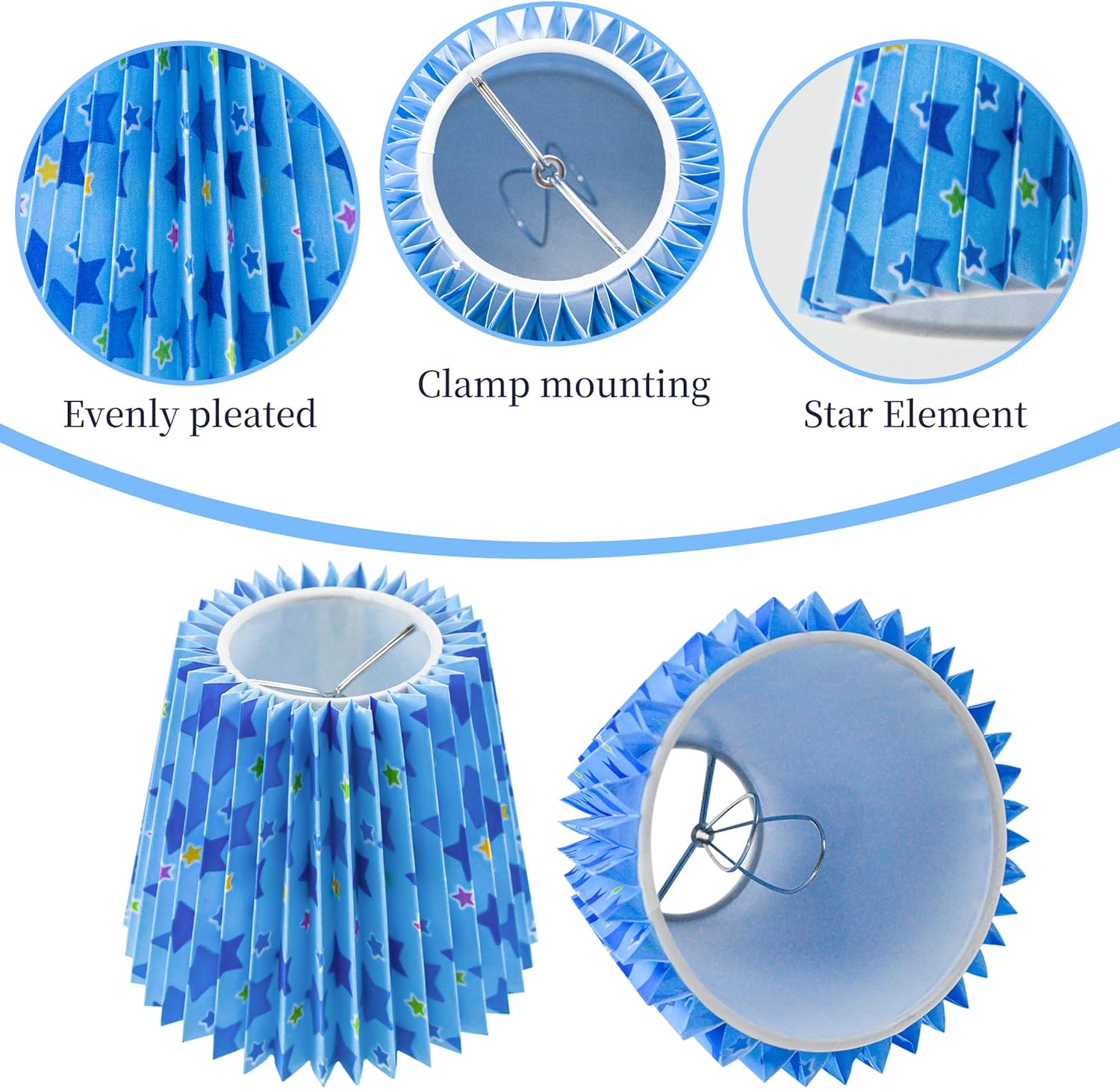 Small Pleated Lampshade Chandelier Shades Set of 6, Lampshade for Wall Lamp,Chandelier Shades,Small Table Lamps,For Cutting Edge Bulbs, Light Bulb Shade,Chandelier Light Covers,4" X 5" X 6"