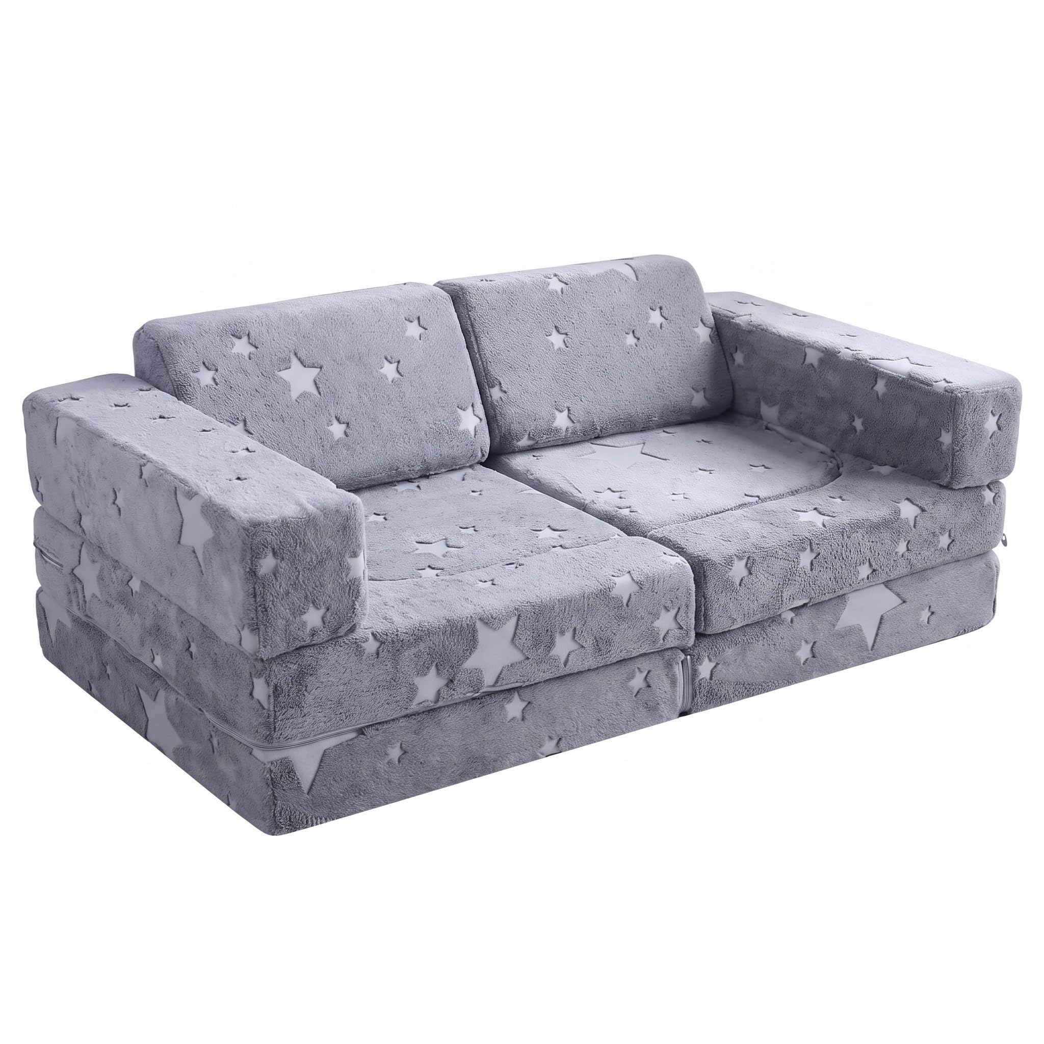 MeMoreCool Kids Couch, Forest Green Modular Foam Play Couch, Ages 3+ — Amazon image 24