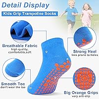 Vista 3 de Tphon Non Slip Kids Trampoline Socks with Grippers for Toddler Children - Anti Skid Grip Socks for Boys & Girls