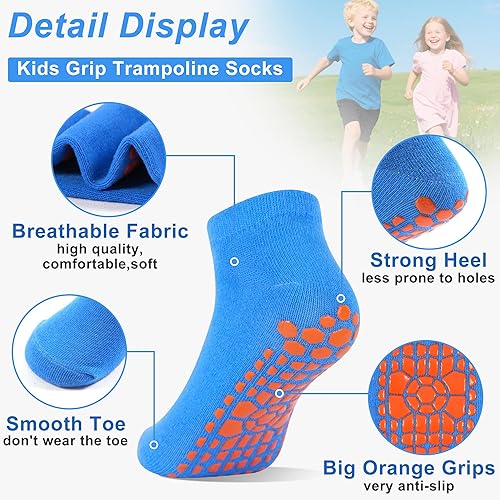 Miniatura 3 de Tphon Non Slip Kids Trampoline Socks with Grippers for Toddler Children - Anti Skid Grip Socks for Boys & Girls