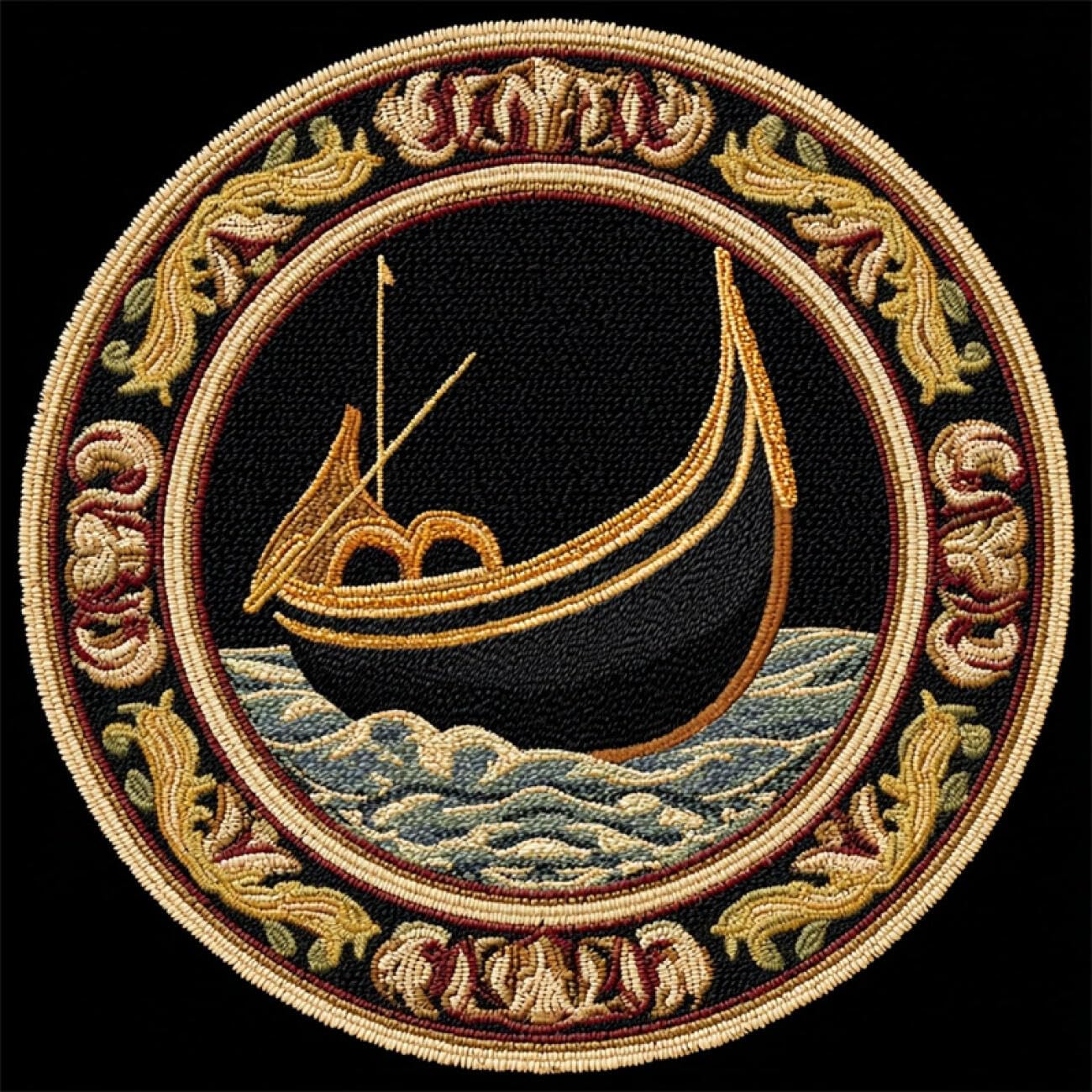 Kitquiver Rug Latch Hook Craft Kits sea Boat 80x80cm