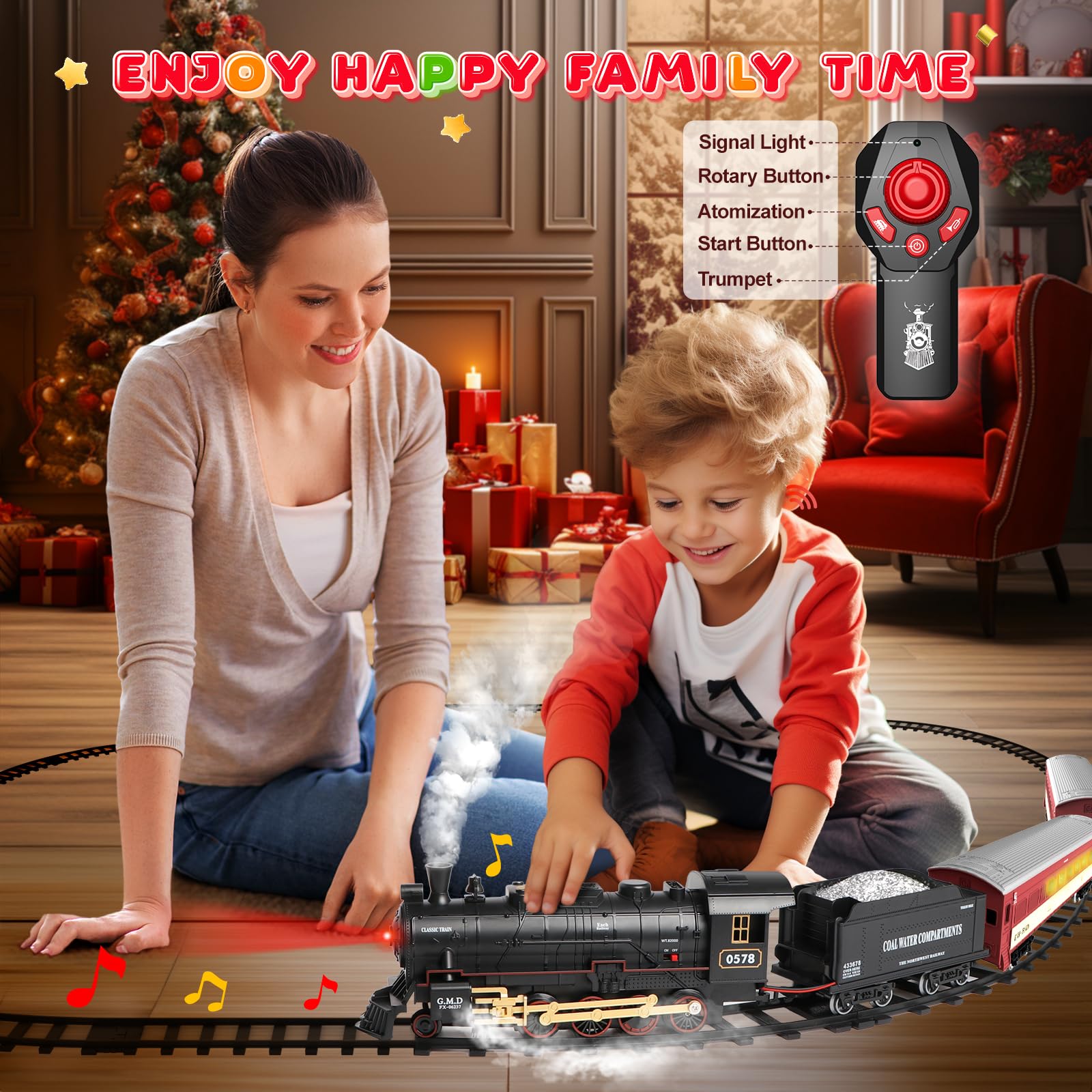 Hot Bee Tren eléctrico para niños, Tren teledirigido para niños