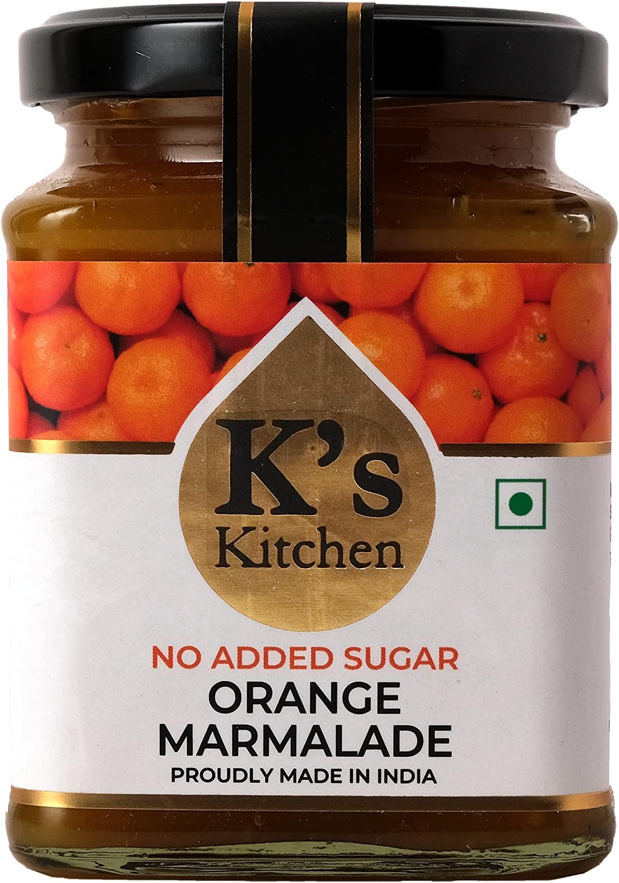 No Added Sugar Chunky Orange Marmalade 330gm Loved by Karen Anand, Gluten Free, Vegan, No Artificial Colour or Flavour