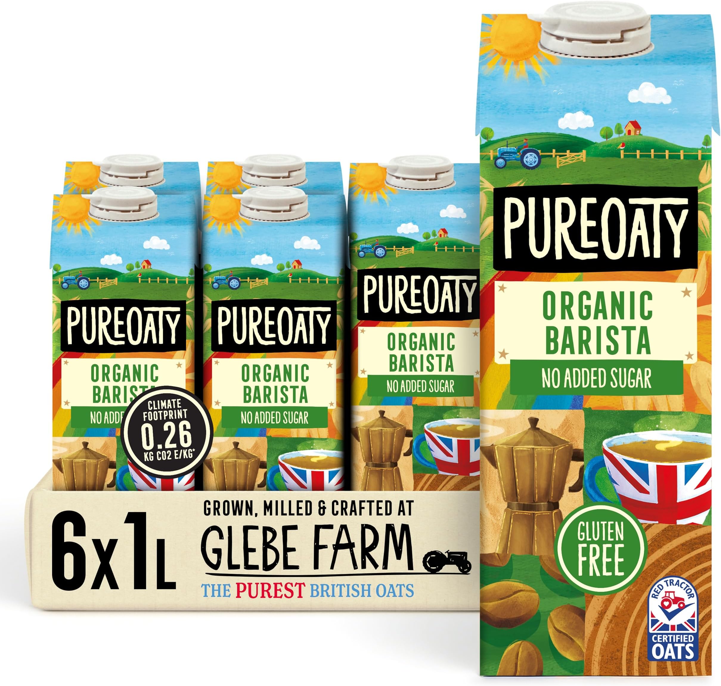 PureOaty ORGANIC Oat Milk, Barista Grade, Gluten Free, Unsweetened