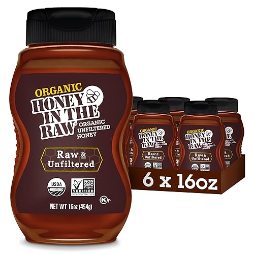 Miniatura 1 de HONEY IN THE RAW Miel orgánica sin filtrar, miel dulce pura de Brasil para café, té, yogur, aperitivos, salsa, aderezo para ensaladas, panqueques,
