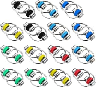 Zhanmai 15 Pieces Bike Chain Fidget Toy Flippy Chain Fidget Toy Finger Roller Chain Sensory Toy Handheld Ring Flippy Chain Decompression Toy for Adults Boys Girls Anxiety Stress Relief, 6 Colors