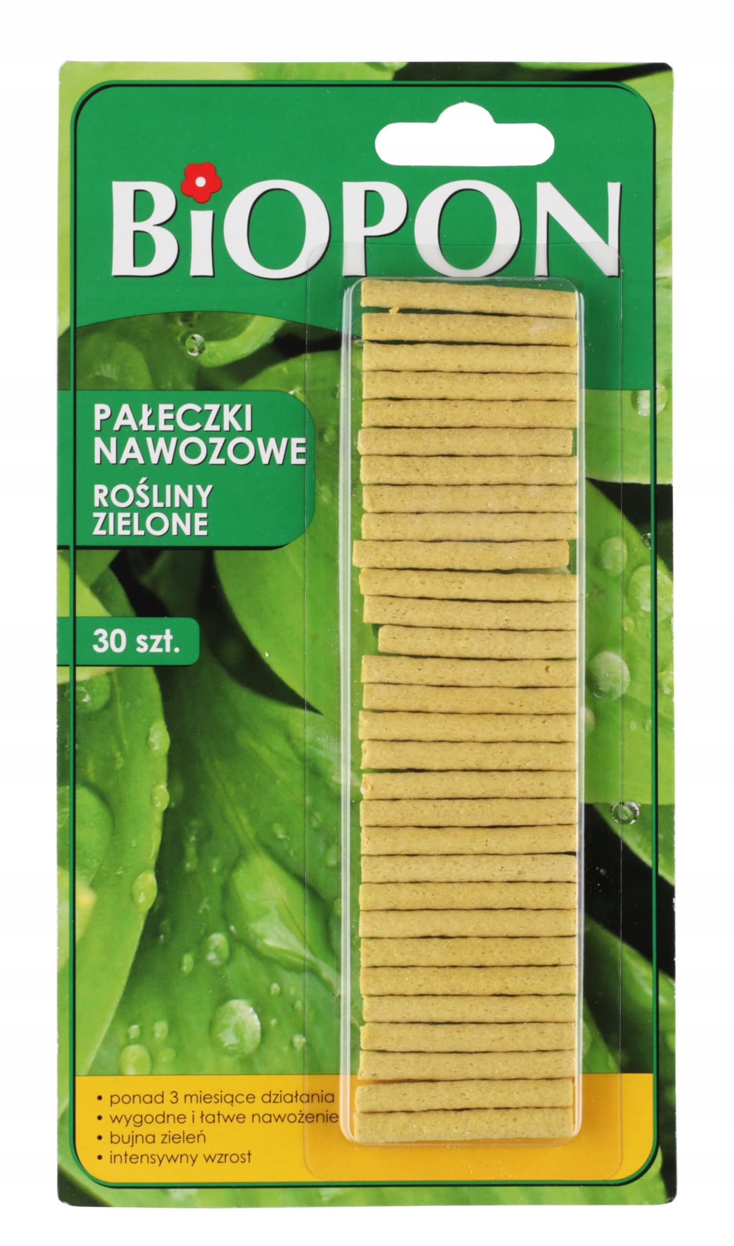 BIOPON Pałeczki nawozowe do roślin zielonych 30szt