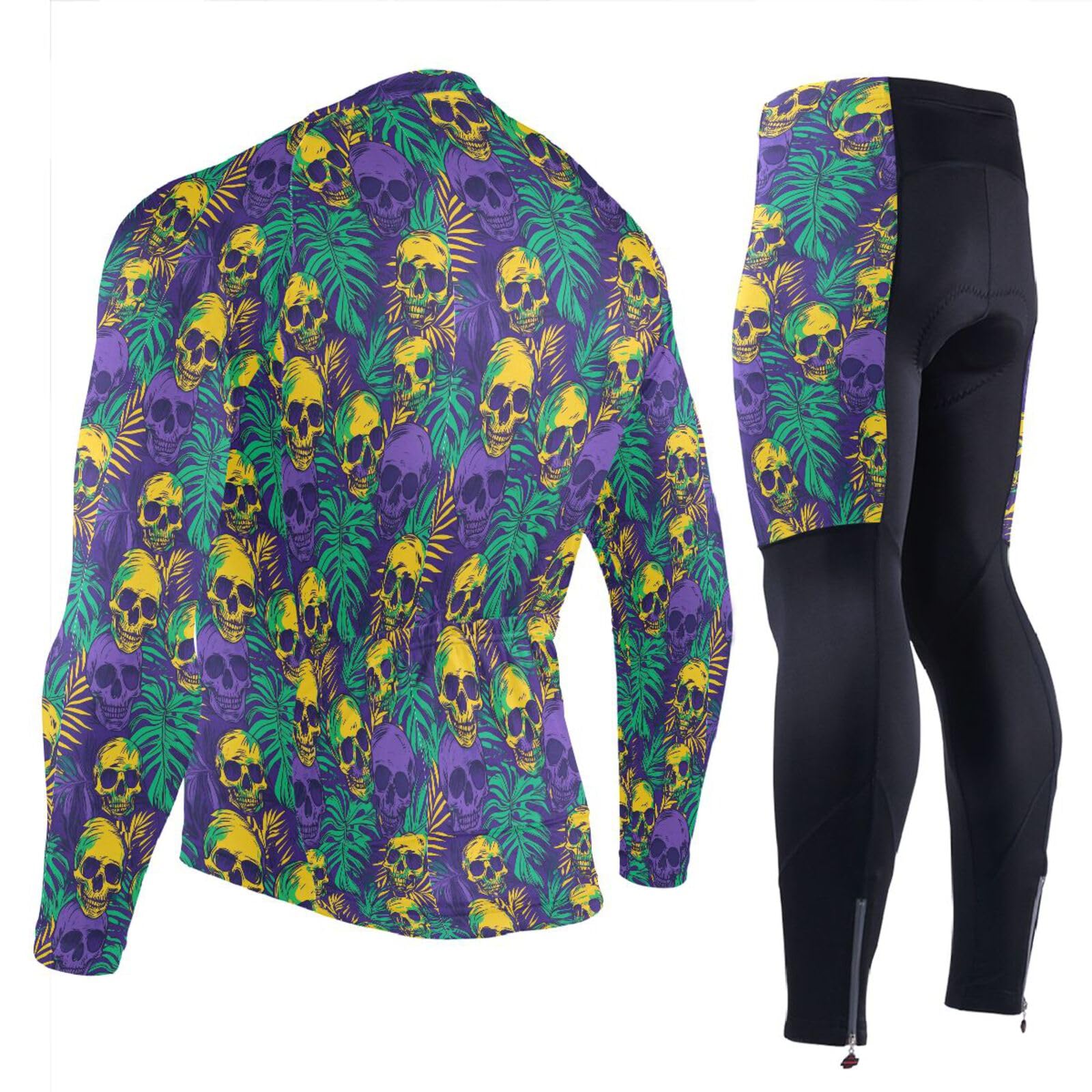 Winter-Radtrikot mit Taschen, Windbreaker, Radhose, Herren, gepolstert, 3D-gepolstert