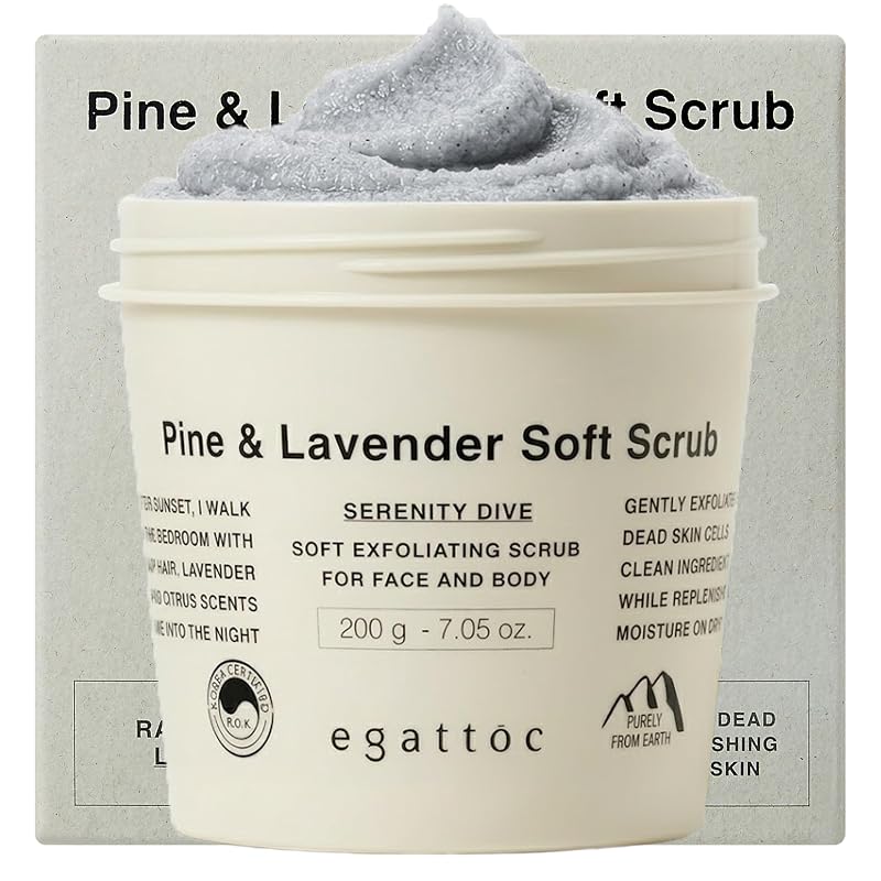 EGATTOC Esfoliante Corporal Pine & Lavender com Extratos Vegetais, 200 g