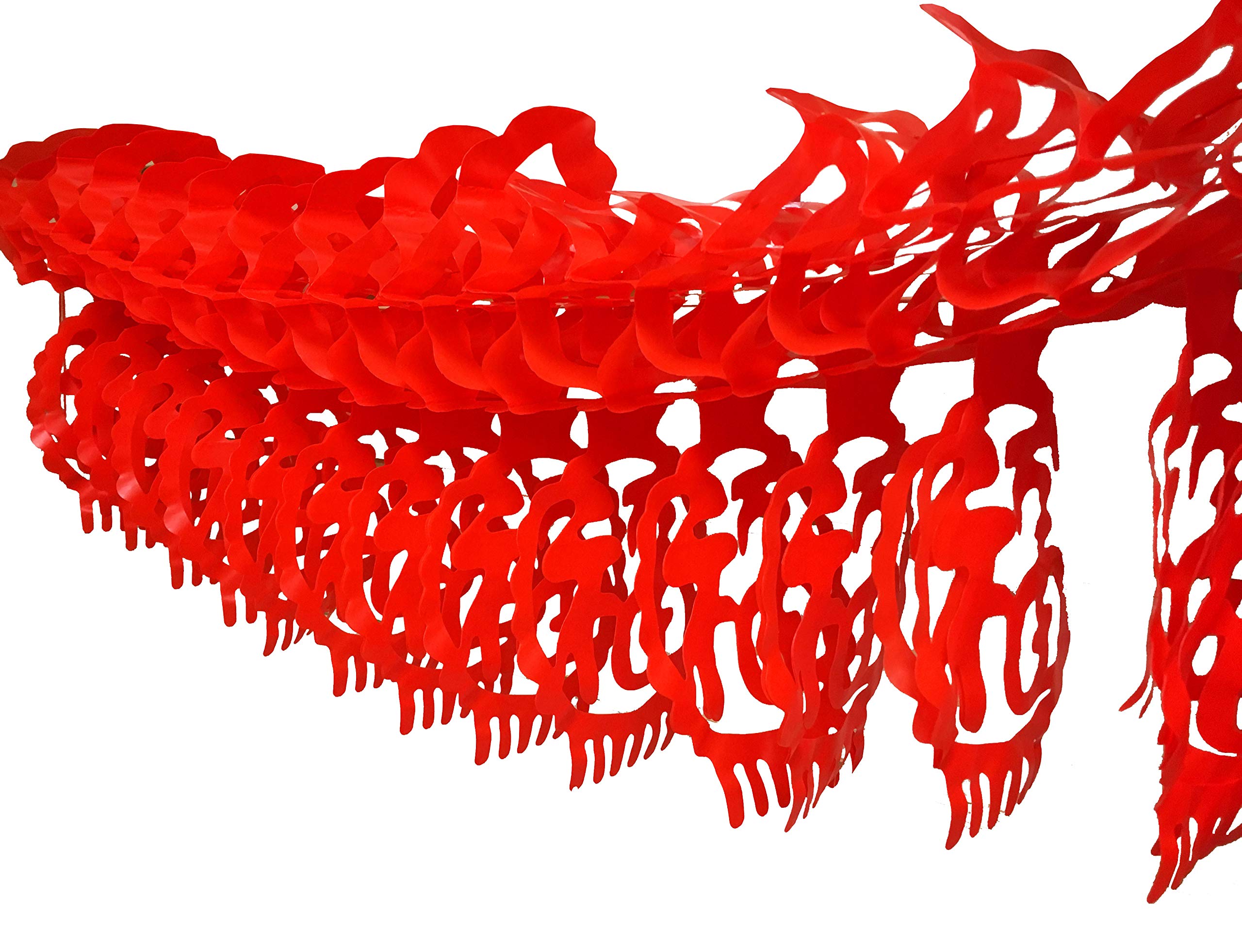 Garlands 2.5M LONG RED CHINESE NEW YEAR PLASTIC STREAMER (PROSPERITY 'FUK')