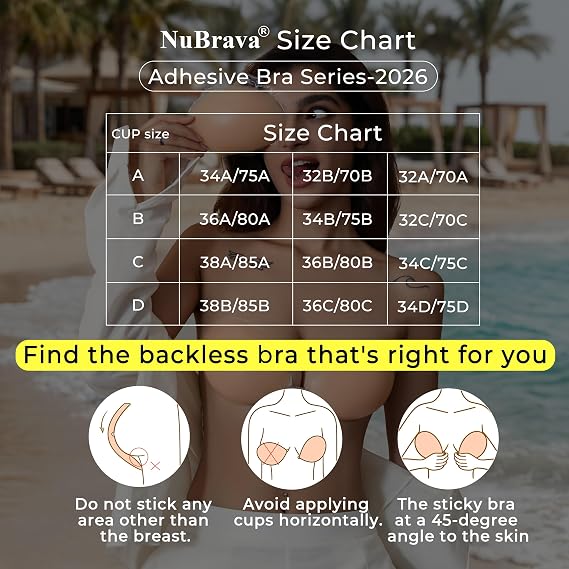 Adhesive Bra Strapless Sticky Invisible Push up Silicone Bra Resuable for Backless Dress