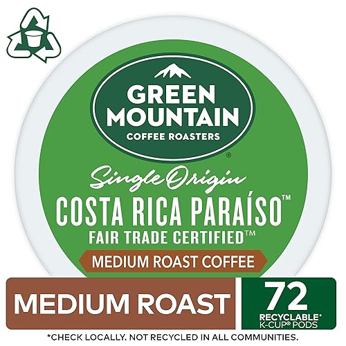 Miniatura 2 de Green Mountain Coffee Roasters Costa Rica Paraiso cápsulas Keurig K-Cup de una sola pieza cápsulas de café tostado medio 12 unidades paquete de 6