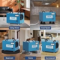 Vista 6 de ALORAIR Wi-Fi Crawlspace Dehumidifier, 113 Pint with Drain Hose for Crawl Space, Basement, Commercial and Water Damage Restoration, Compact and