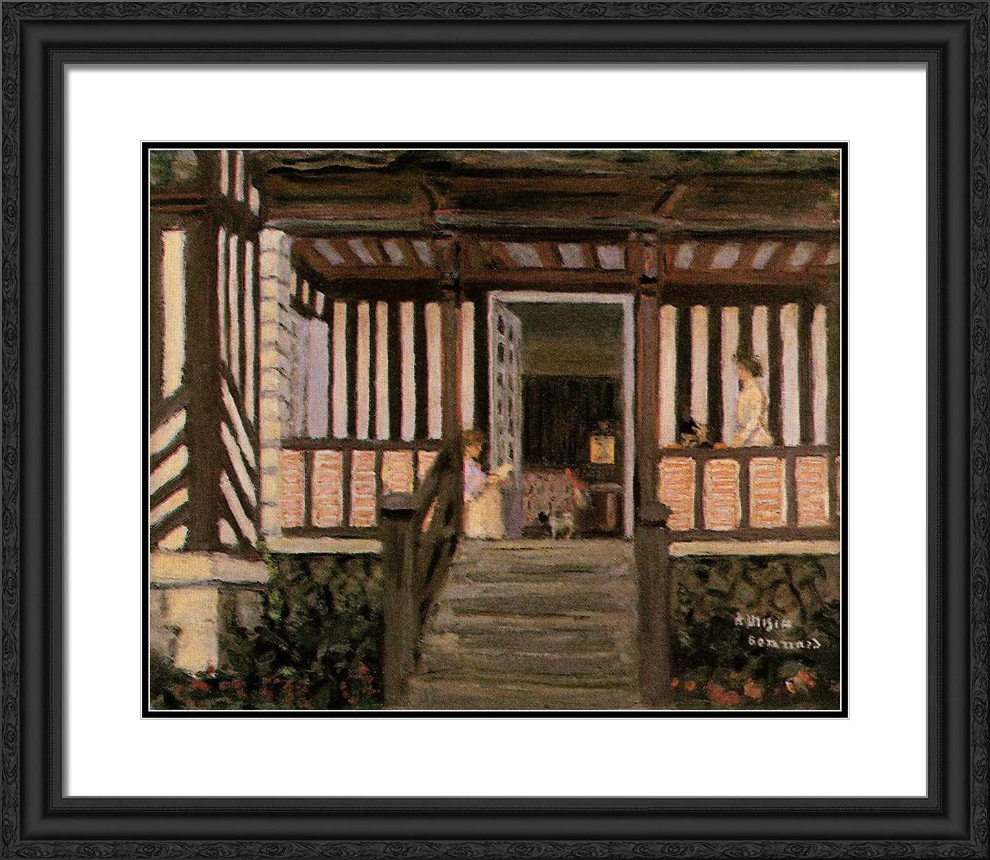 ArtDirect Bonnard, Pierre 23x20 Gold Ornate Framed Art Print with Double Matting Titled: The House of Misia Sert