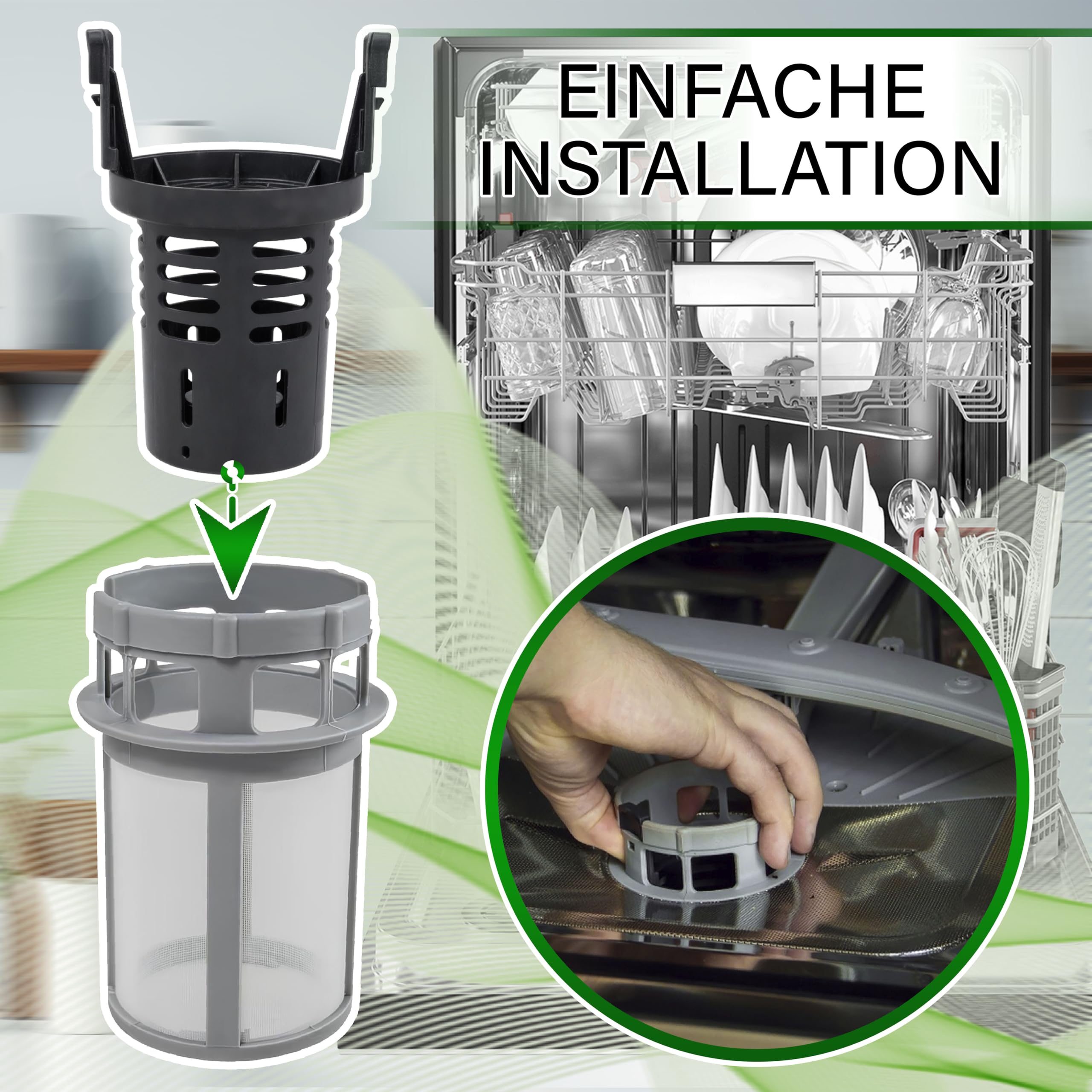 Filtr wyciągowy do zmywarki centralnej części wewnętrznej z oryginalnym kodem C00256572 482000022004 dla Ariston dla Indesit - 5 lat - ONIX TECH