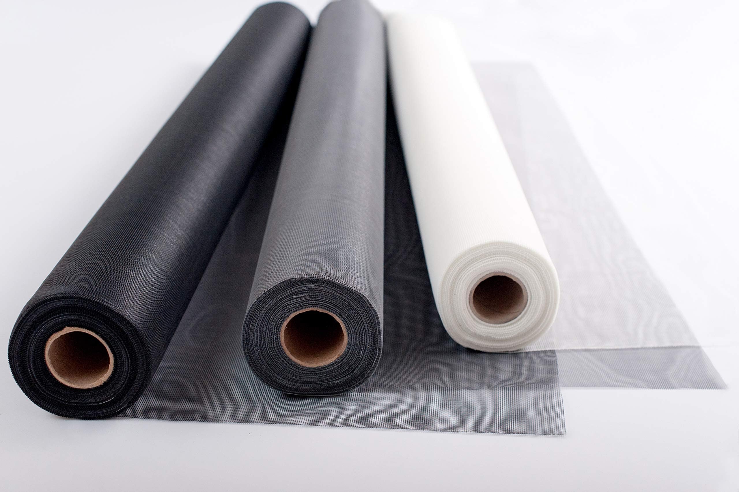 Toile moustiquaire TESO Tissu en fibre de verre à la découpe Couleur noir ou gris