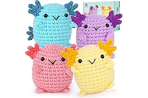 Crochetta Woobies Crochet Kits for Beginners: Mini Amigurumi Axolotls