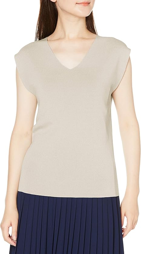 Amazon エヌナチュラルビューティーベーシック セーター 総針vネックノースリーブニット レディース エクリュ 日本 M 日本サイズm相当 セーター 通販