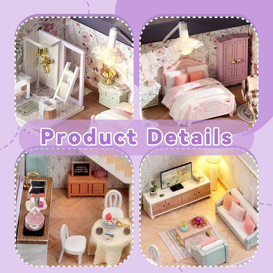 Amazon.com: Flever Dollhouse Miniature DIY House Kit
