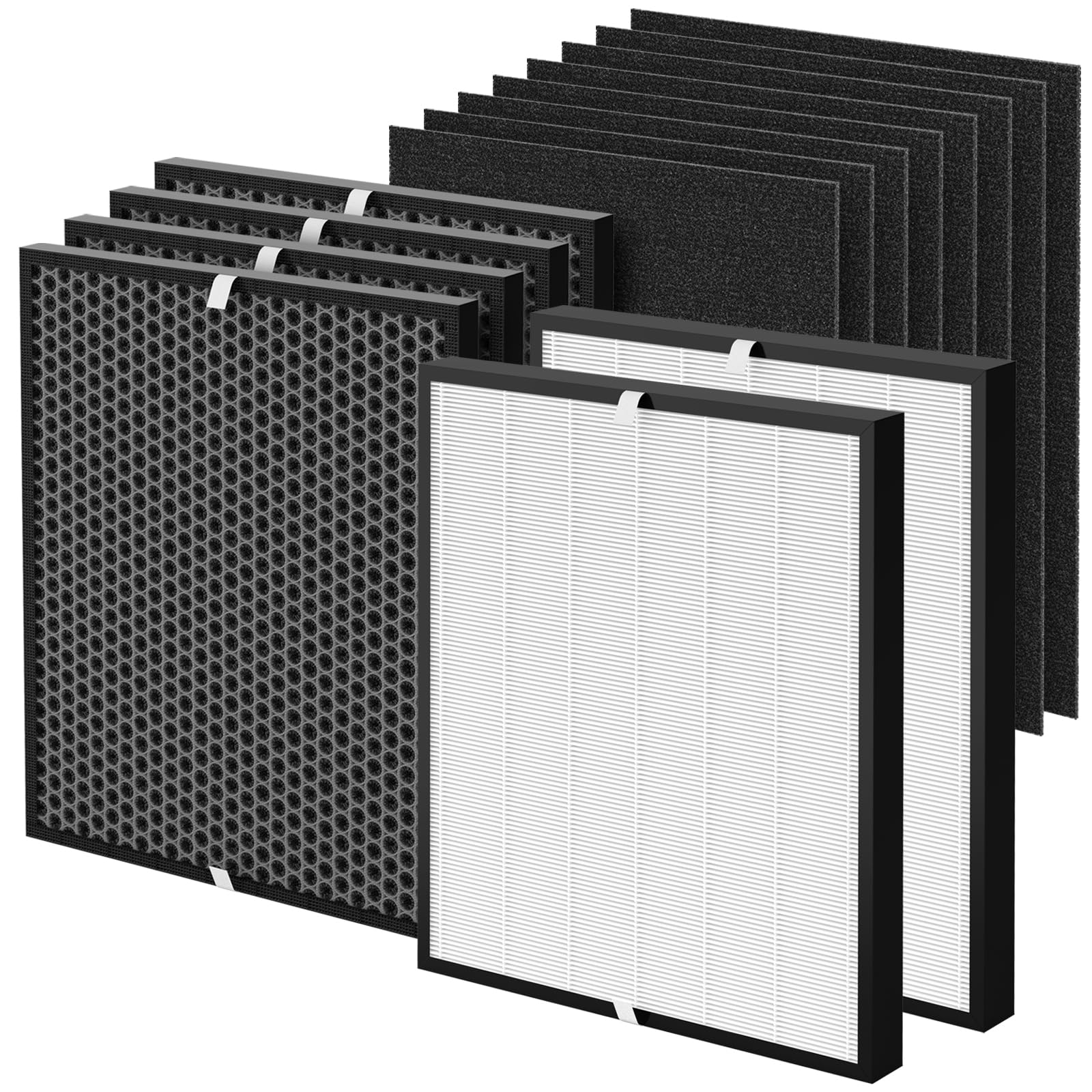 Photo 1 of Elnuliros Replacement Filter Compatible with AD3000 AD3000M AD3000Pro Air Cleaner Purifier, Not for AD3500 Version, Includes 2 Premium Filters + 4 Carbon Filters + 8 Pre-filters