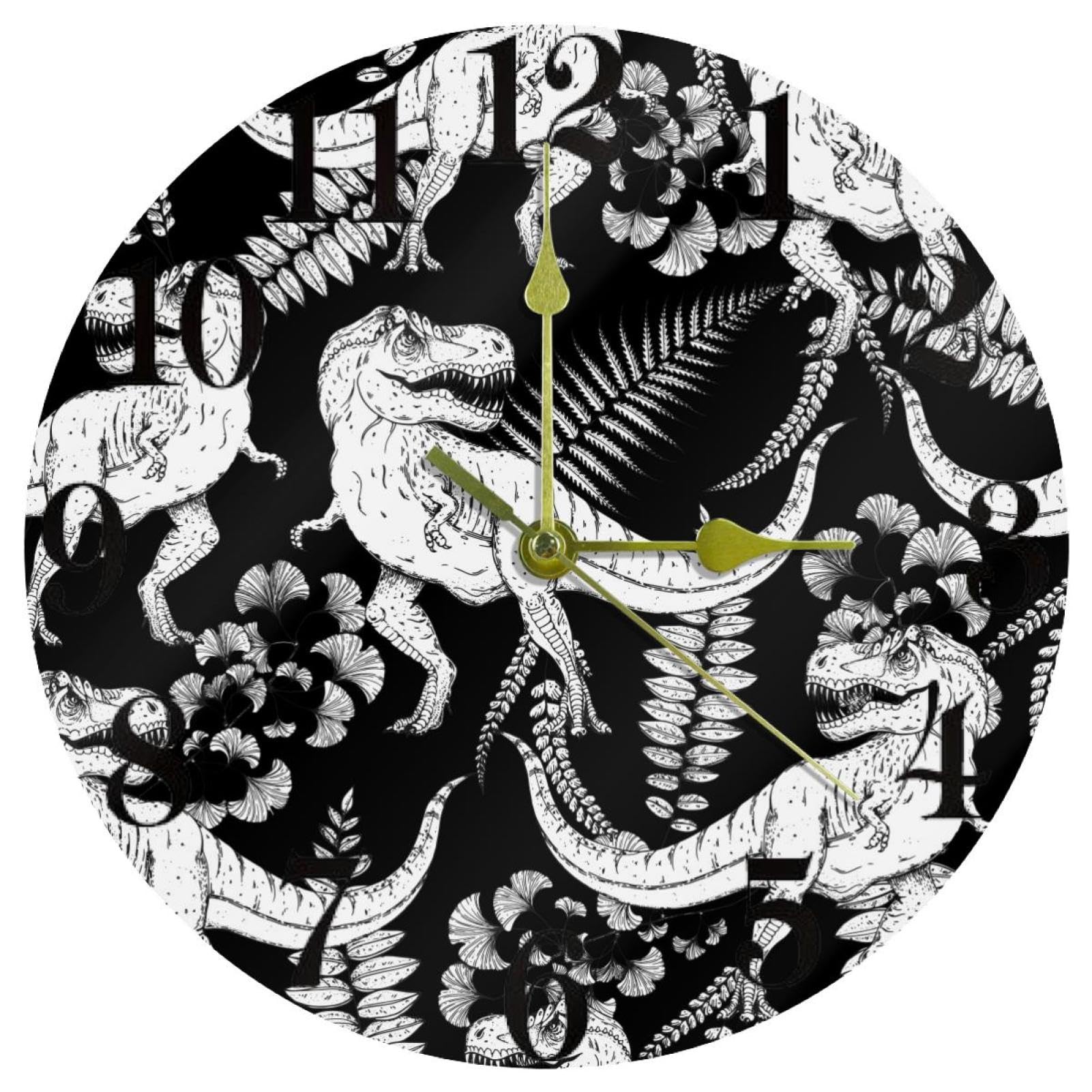 Horloge Tyrannosaure sans tic-tac pour sommeil paisible enfant