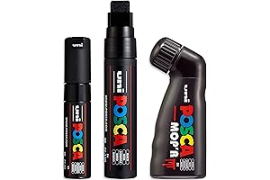 Broad Nib Paint Marker Pens - Set of 3 | MOP'R, PC-17K, PC-8K