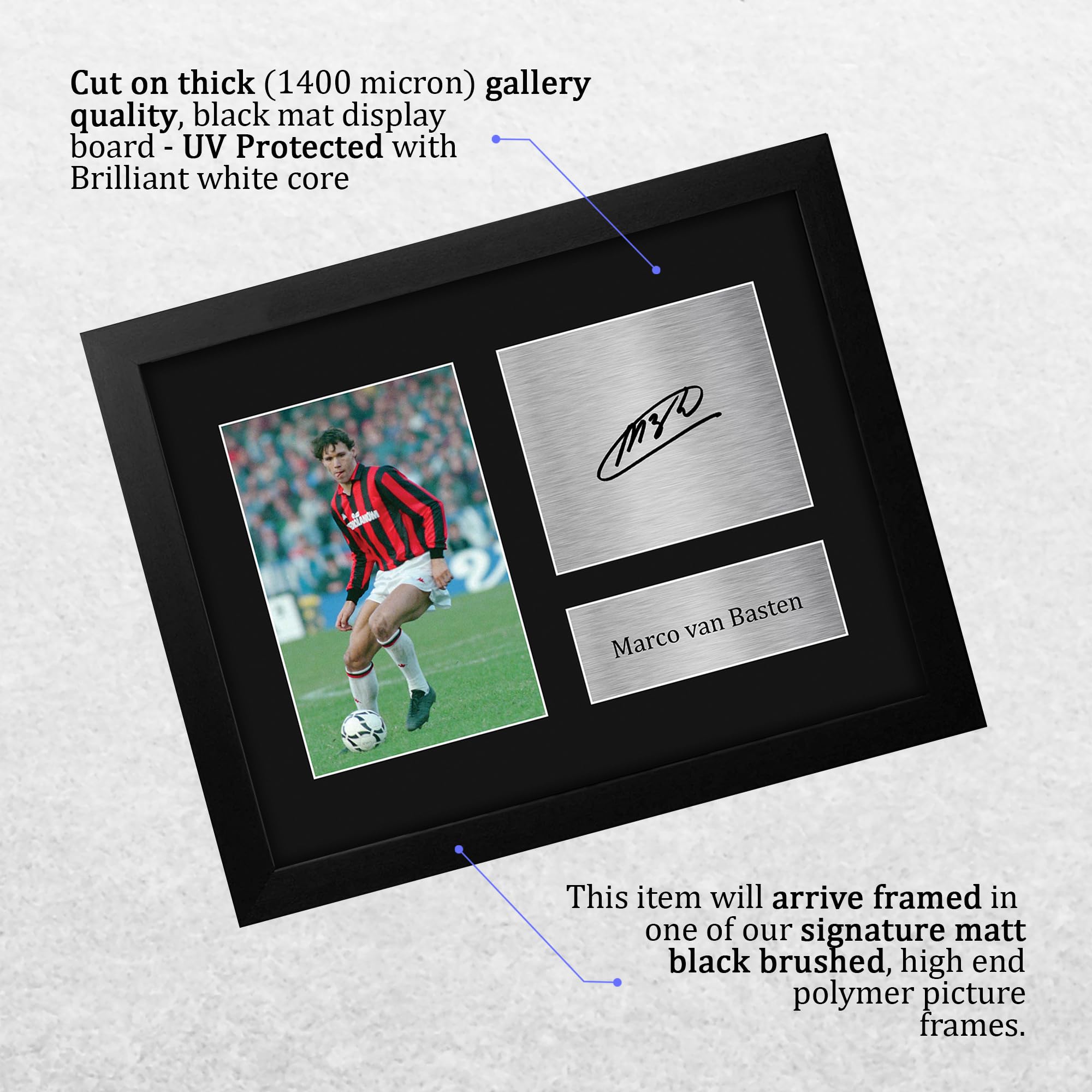 Amazon.com: HWC Trading Marco van Basten A C Milan Framed Gifts