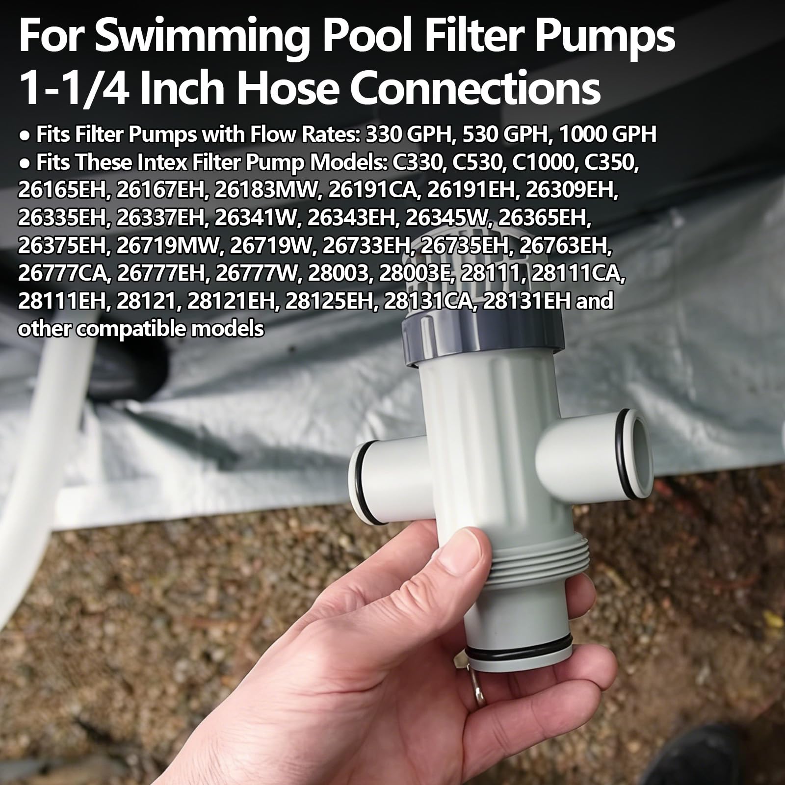 O-Ringe für Poolpumpen, Ersatz 10134 O-Ring für Intex 1-1/4 Zoll Schlauchanschluss, passend für Sandfilterpumpen mit 330, 530 und 1000 GPH, 10 Stück