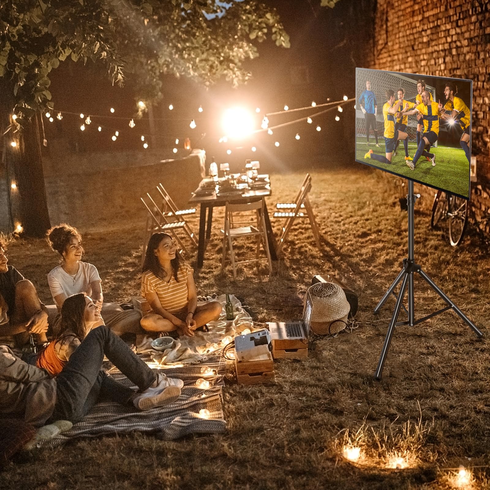 COSTWAY Support TV Universel Pivotant avec Hauteur Réglable