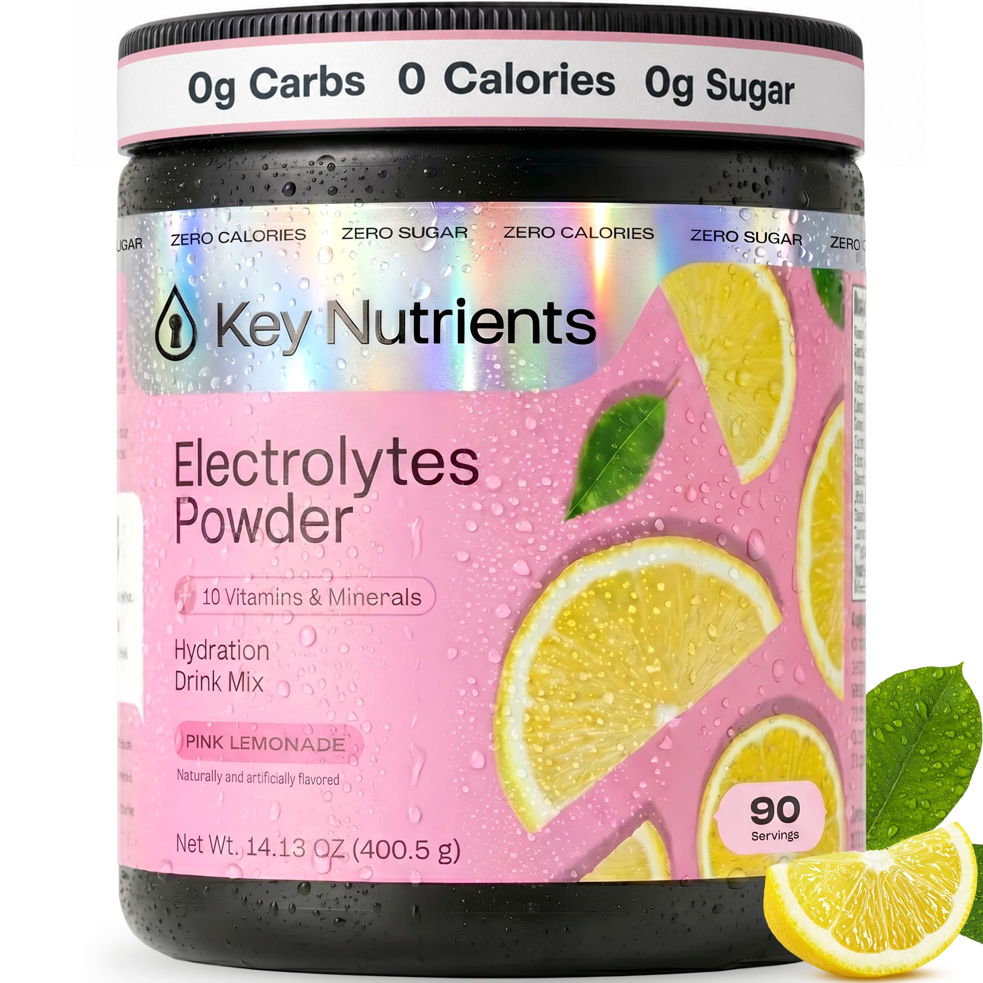 KEY NUTRIENTS Multivitamin Electrolytes Powder, Pink Lemonade, 90 Servings 90 Servings Pink Lemonade
