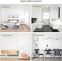 Vista 6 de Safiyya Papel pintado de contacto de color blanco, autoadhesivo, despegar y pegar, impermeable, rollos de papel de vinilo para paredes, 78.7 x 17.7