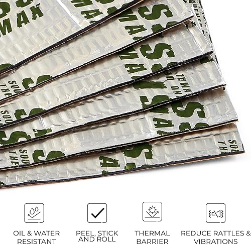 Miniatura 7 de Siless Max 120 mil (3mm) 1.83 m² Alfombrilla de amortiguación de sonido para automóvil - Aislante de sonido automotriz de butilo